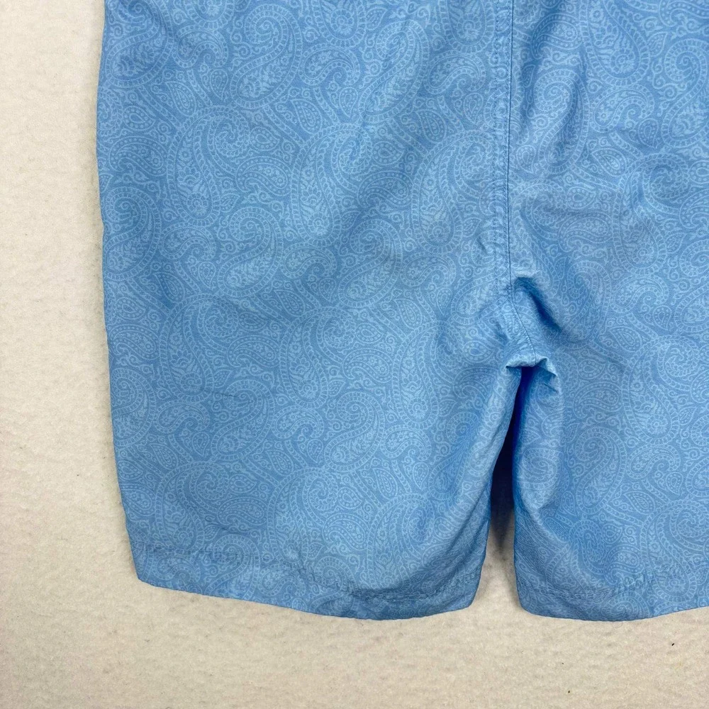 Robert Graham Board Shorts Mens Size 34 Blue Paisley Classic Fit Swim Trunks